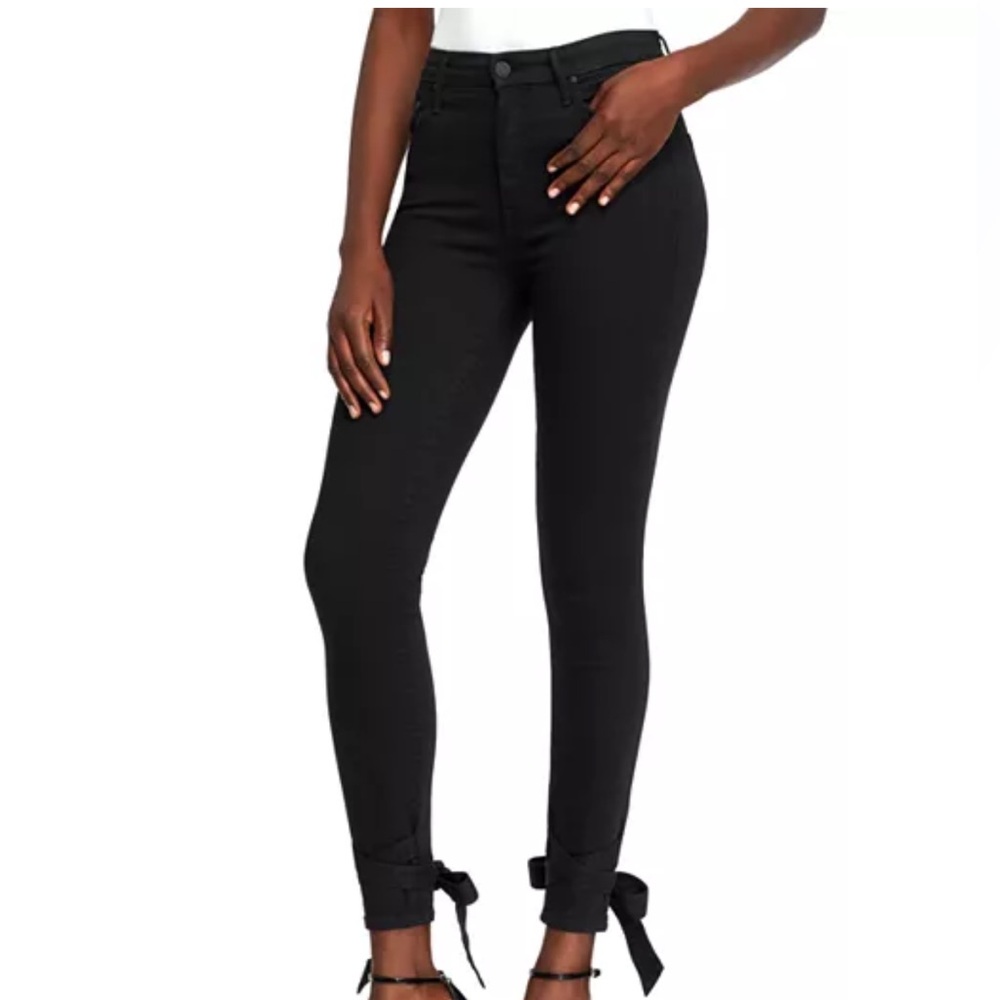 Mother High Rise The Looker Bow Ankle jeans in Not Guilty Wash